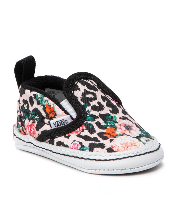 VANS Slip-On V Wieg Luipaard Bloemen Babyschoenen