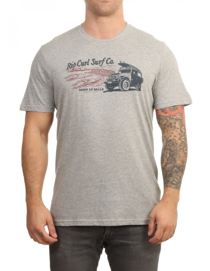 RIP CURL Klaxon Tee - Grey Marle - T-shirt