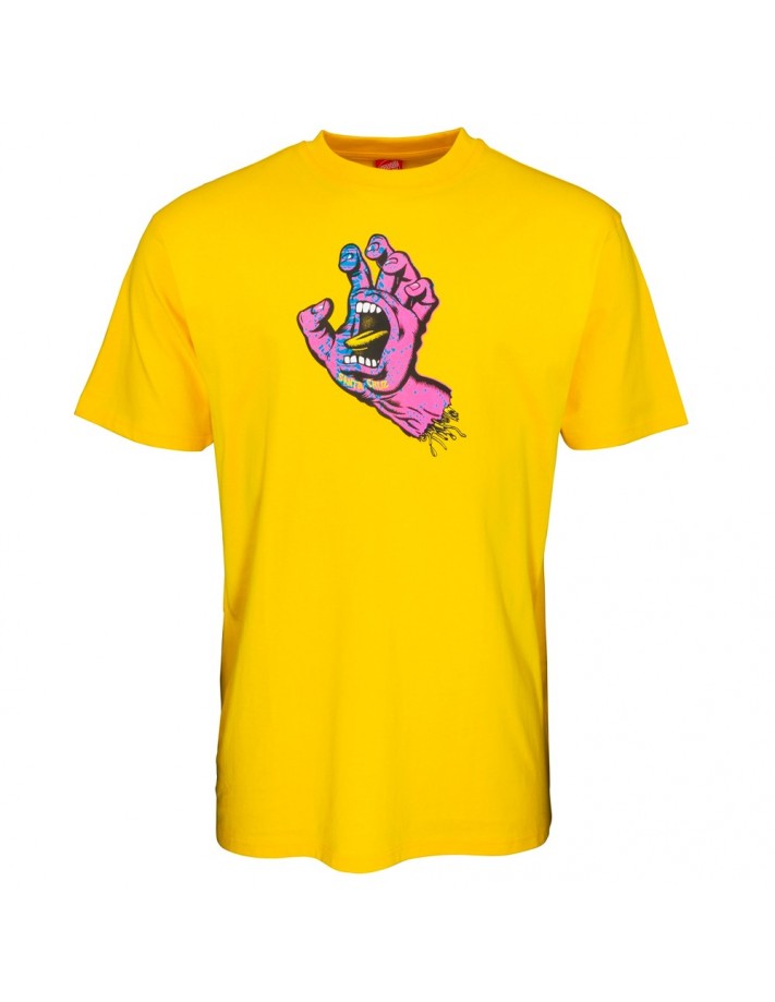 SANTA CRUZ Scales Screaming hand - Jaune - T-shirt