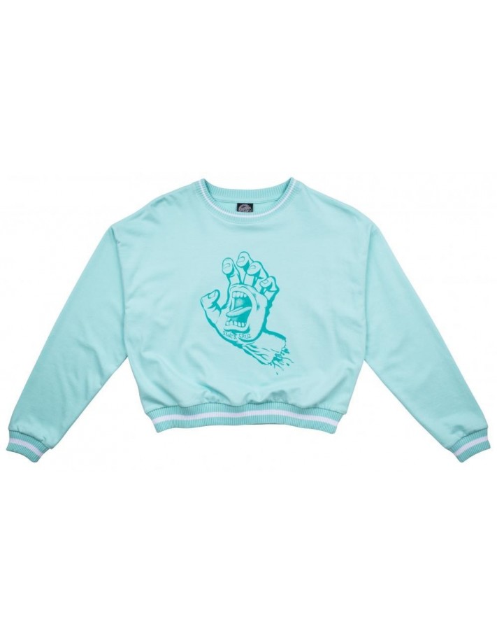 SANTA CRUZ Screaming Hand Outline - Sky - Crewneck Femmes