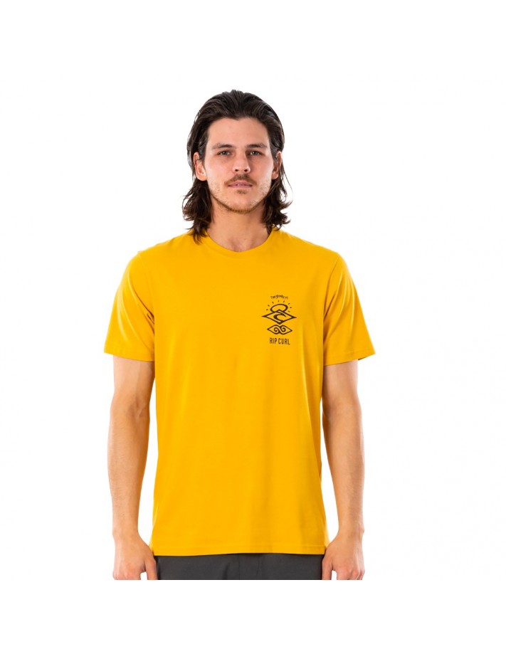 RIP CURL Search Essential - Jaune - T-shirt - avant