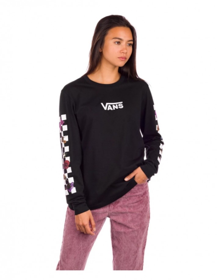 VANS Shnabby L/S BF - Black - T-shirt à manches longues Femmes