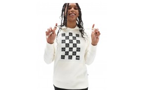 VANS Checkboard Day - White - Hoodie Women - Top view