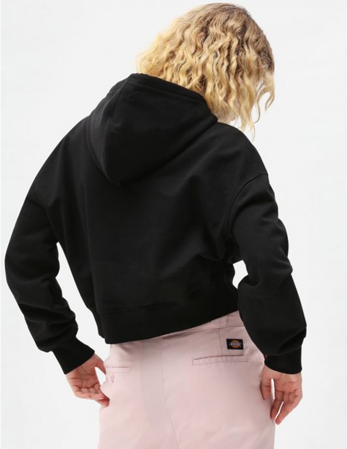 Boxy black hoodie cheap