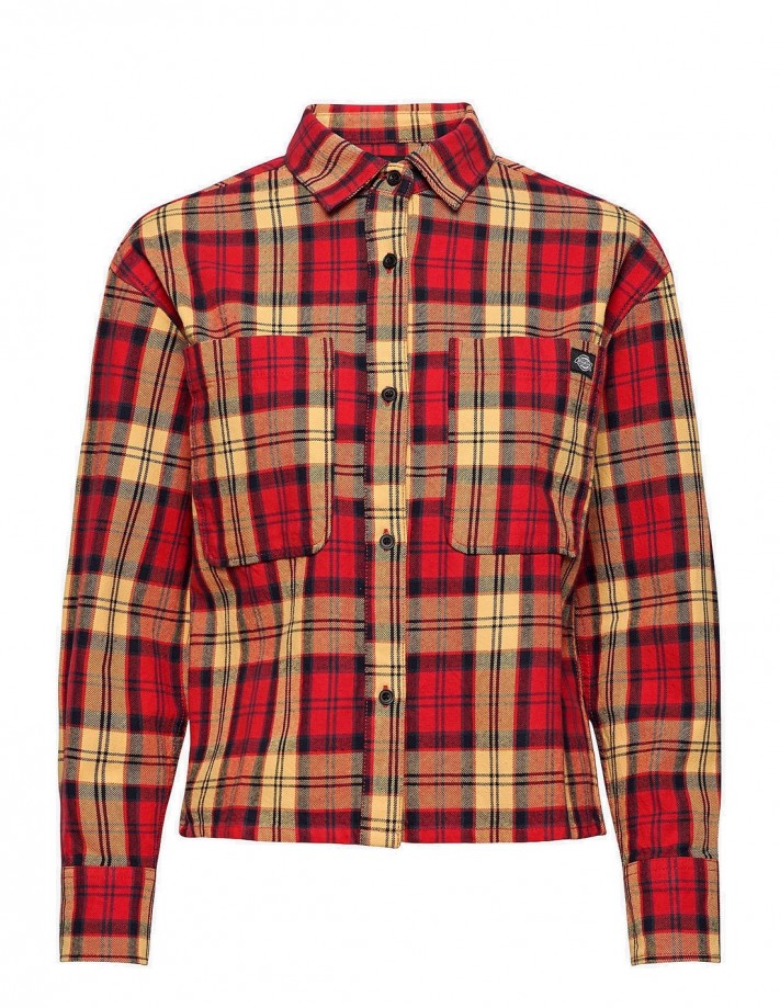 DICKIES New Iberia Shirt - Red - Chemise Femmes