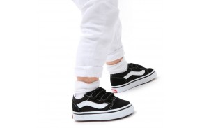 VANS Old Skool - Black/True White - Chaussures de skate Bébé