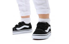 VANS Old Skool - Black/True White - Chaussures de skate Bébé