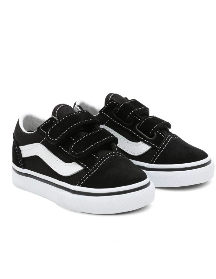 VANS Old Skool - Black/True White - Chaussures de skate Bébé