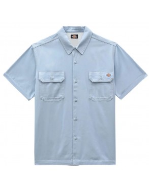 DICKIES Wolverton - Bleu - Chemise à manches courtes face