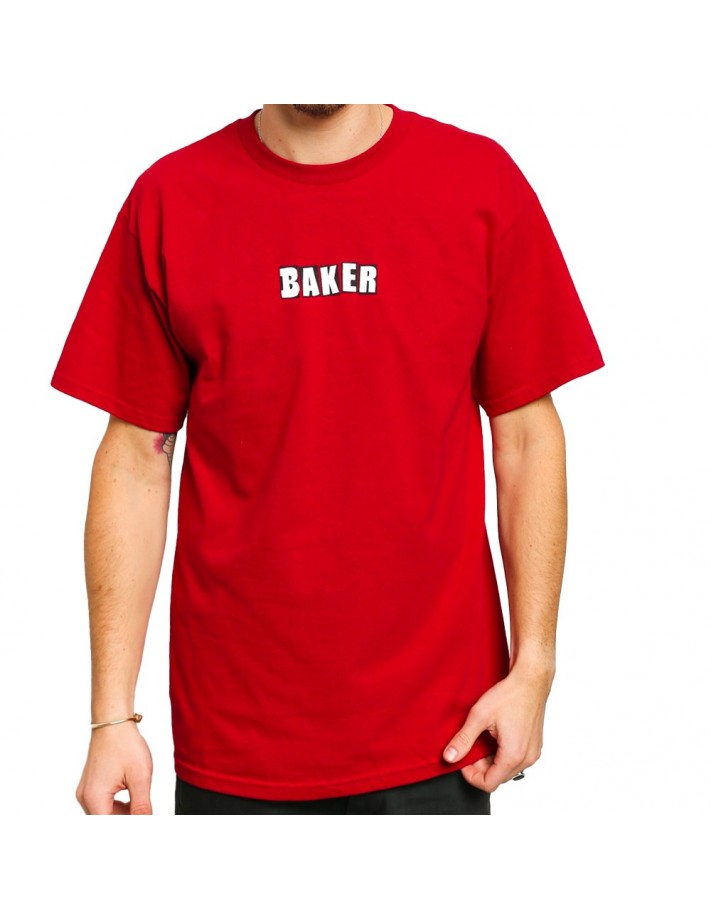 BAKER - Brand logo - Cardinal - T-shirt de face