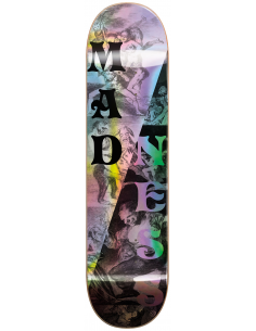MADNESS Spilt Overlap Popsicle R7 Holograph 8.0" Black White - Skateboard Deck