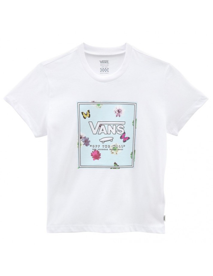 VANS Boxy Butter - Blanc - T-shirt avant