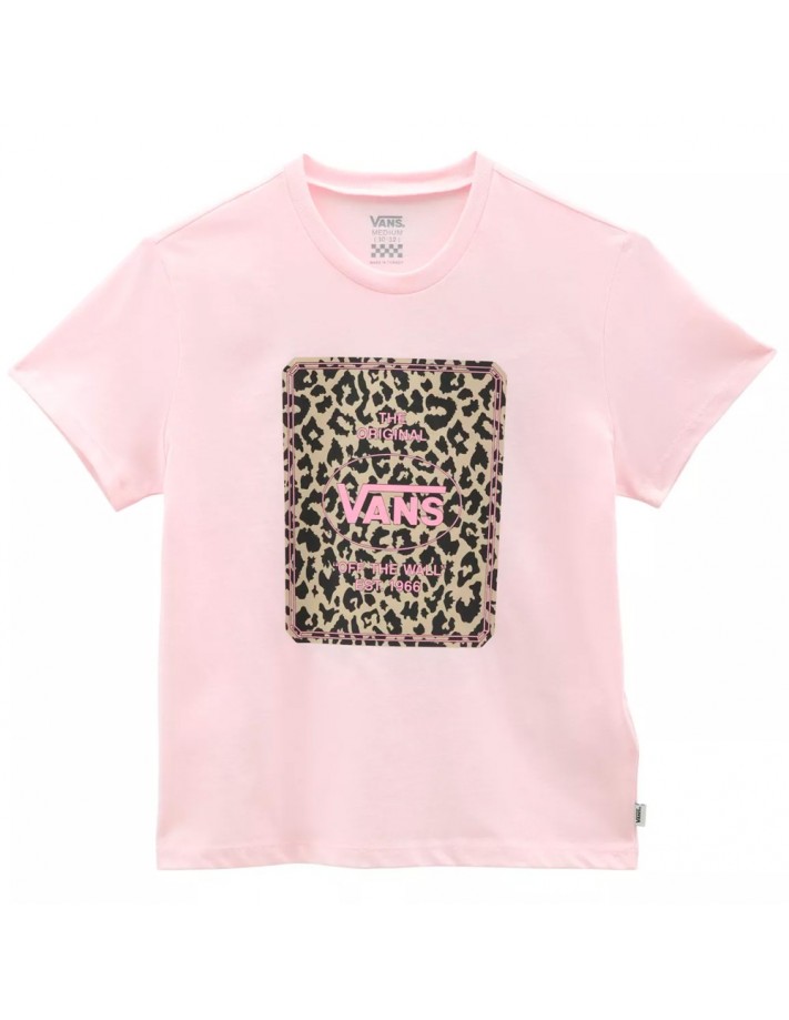 VANS Jewel Leopard - Pink - T-shirt front view