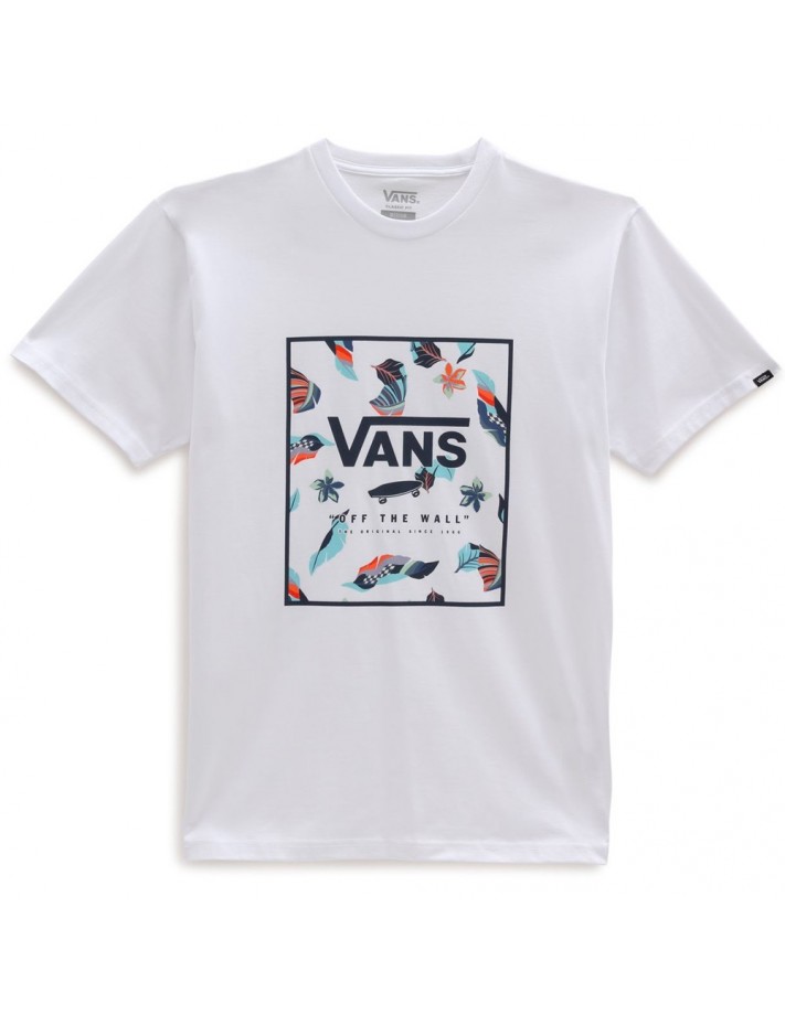 VANS Classic Print Box - Blanc - T-shirt  vue de face