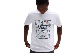 VANS Classic Print Box - Blanc - T-shirt porté