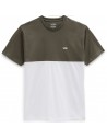 VANS Colorblock - Blanco/Caqui - Camiseta
