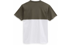 VANS Colorblock - Blanc/Kaki - T-shirt de dos