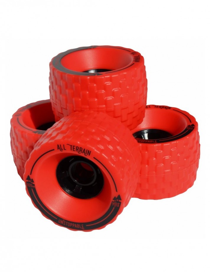 Roues de longboard MBS Roues Tout Terrain rouges