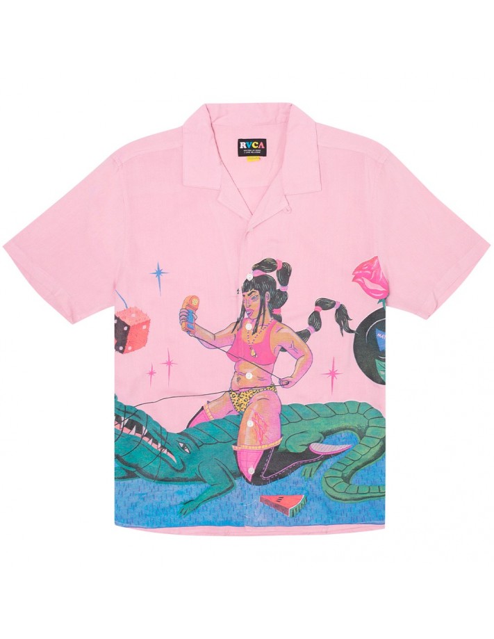 RVCA Lp x Klw Gator - Pink - Shirt