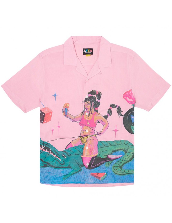 RVCA Lp x Klw Gator - Rose - Chemise