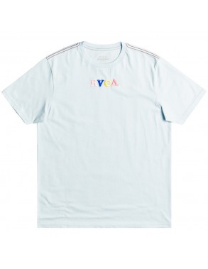 RVCA skull Club - Bleu ciel - T-shirt