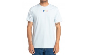 RVCA skull Club - Bleu ciel - T-shirt vue de face