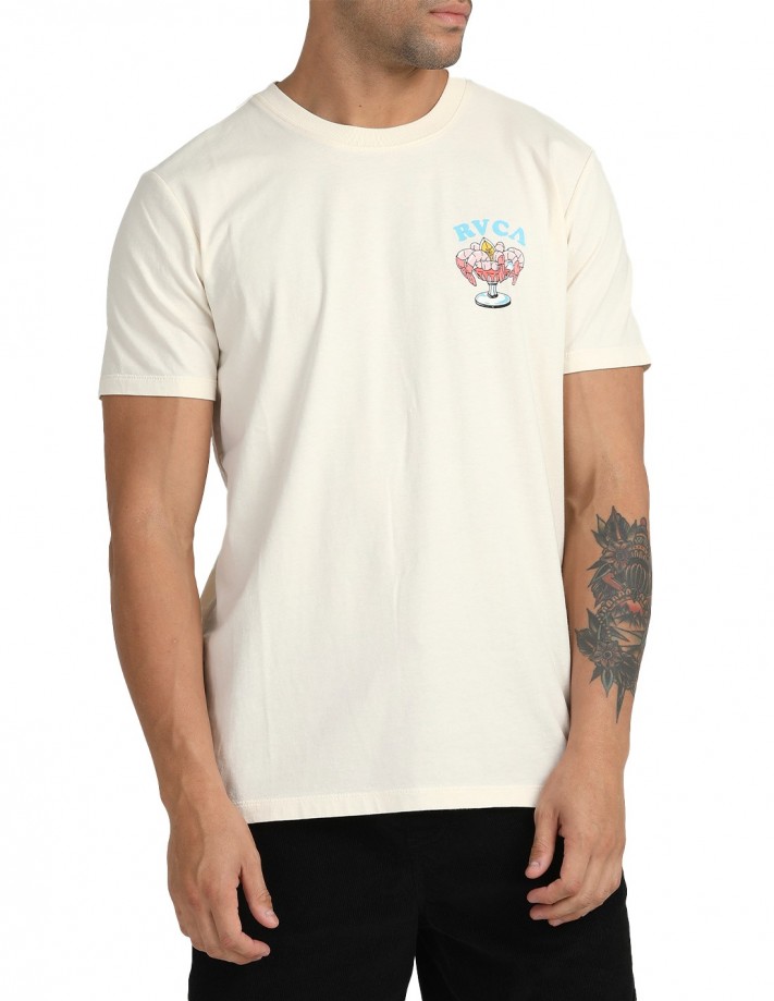 RVCA Lp x klw  - Blanc cassé - T-shirt