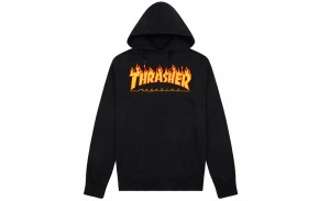 THRASHER Flame - Noir - Sweat à capuche enfants