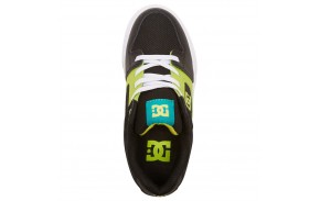 DC SHOES Pure Junior - Vert/Noir - Chaussures de skateboard vue de dessus