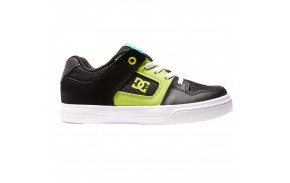 DC SHOES Pure Junior - Vert/Noir - Chaussures de skateboard vue de coté