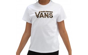 VANS Leopard Flying V - Blanc - T-shirt de face