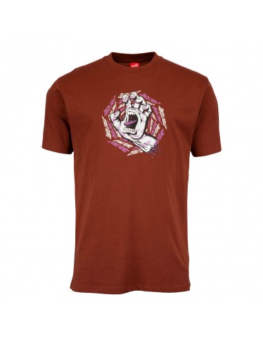 SANTA CRUZ Spiral Strip Hand - Sepia Brown  - T-shirt