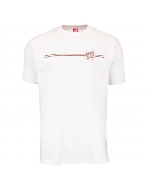 SANTA CRUZ Opus Dot Stripe - White Sepia - T-shirt