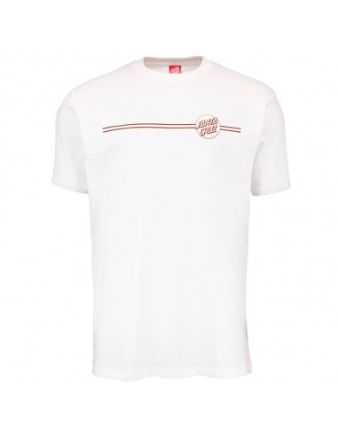 SANTA CRUZ Opus Dot Strip - White Sepia - T-shirt