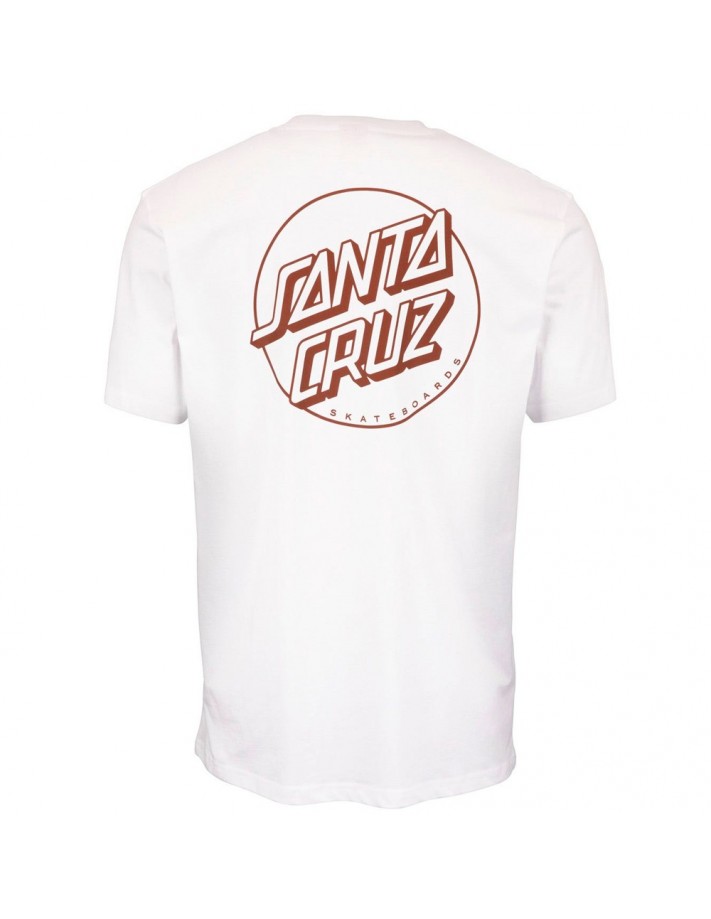 Santa Cruz OPUS DOT Skateboard T Shirt WHITE MEDIUM 