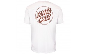 SANTA CRUZ Opus Dot Strip - White Sepia - T-shirt from behind