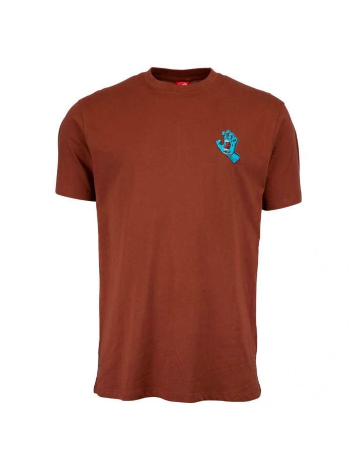 SANTA CRUZ Screaming Hand Chest - Sepia Brown - T-shirt