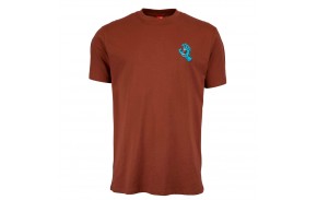 SANTA CRUZ Screaming Hand Chest - Sepia Brown - T-shirt from front