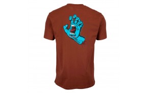 SANTA CRUZ Screaming Hand Chest - Sepia Brown - T-shirt de dos