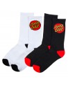SANTA CRUZ Classic Dot (2 Pack) - Negro / Blanco - Calcetines