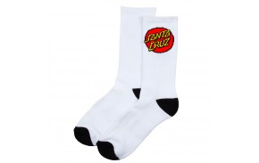 SANTA CRUZ Classic Dot (2 Pack) - Black / White - Socks white