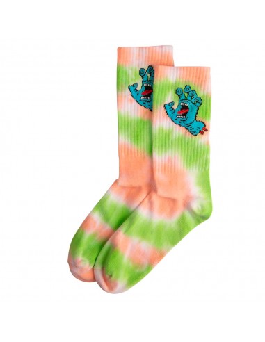 SANTA CRUZ Screaming Hand - White Tie Dye - Socks