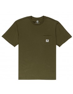 ELEMENT Basic Pocket Label - Army - T-shirt
