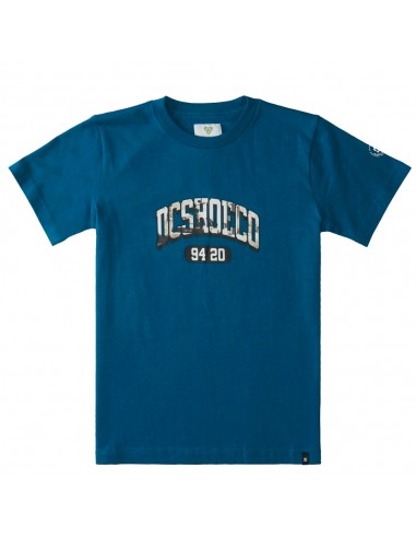 DC SHOES Blabac Stacked - Blue - T-shirt view from the front