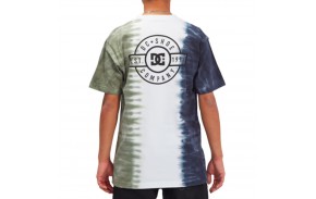 DC SHOES Half And Half - Navy Tie Dye - T-shirt view from the back