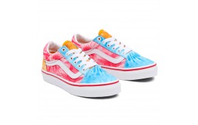 VANS Old Skool Tie Dye Block- Multi/True white - Chaussures de skate Enfants