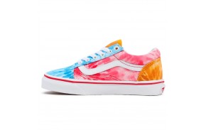 VANS Old Skool Tie Dye Block - Multi/True White - Chaussures de skate Enfants