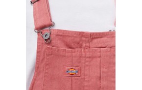 DICKIES Duck Canvas Bib Short - Rose - Combinaison short  - zoom