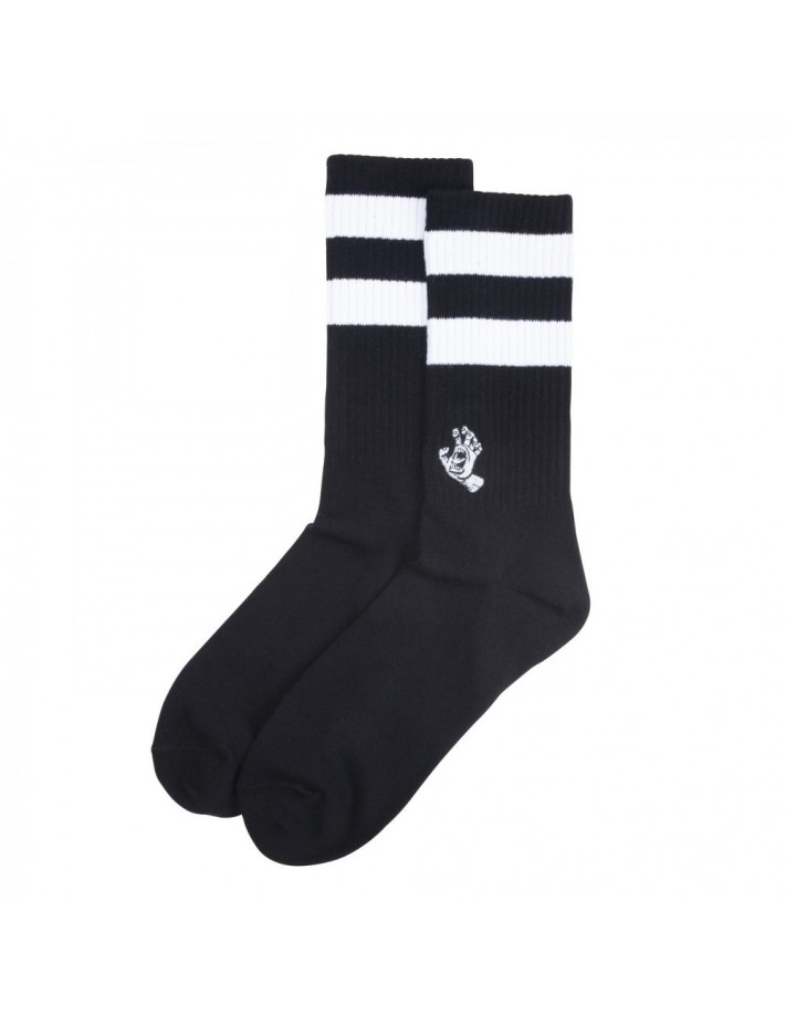 SANTA CRUZ Mini Mono Hand Twin Stripe - Black - Chaussettes