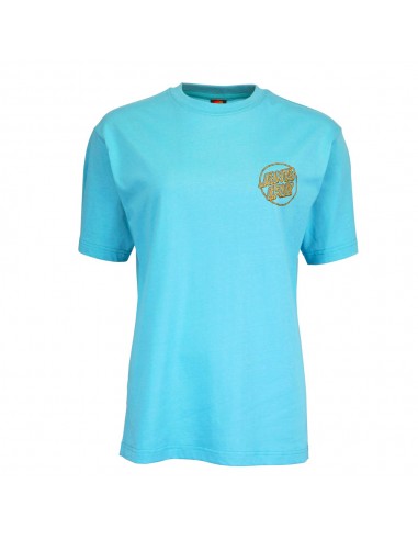 SANTA CRUZ Tiki Dot - Turquoise - T-shirt  - front view